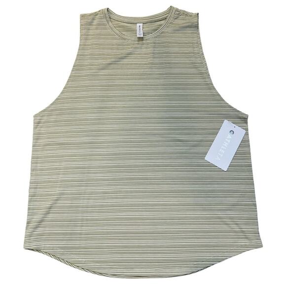 Athleta Cloudlight Striped Soft Muscle Tank Top Large NWT - Picture 2 of 13